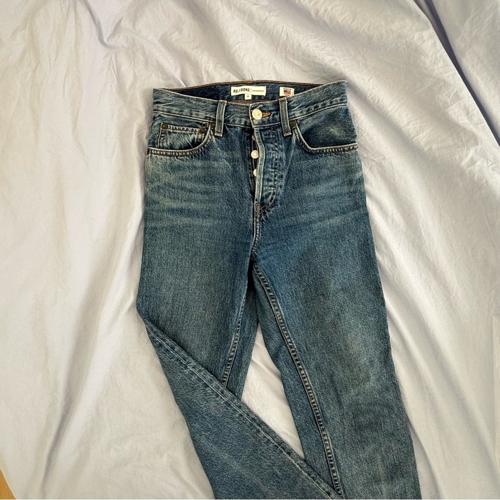Re/Done Classic Blue Stovepipe Jeans